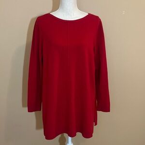 J. Jill Scarlett Red Tunic Sweater Petite XL